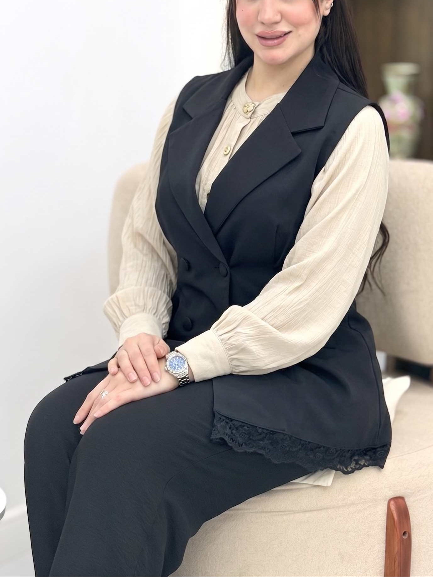 Gilet ZARA Blazer sans Manches